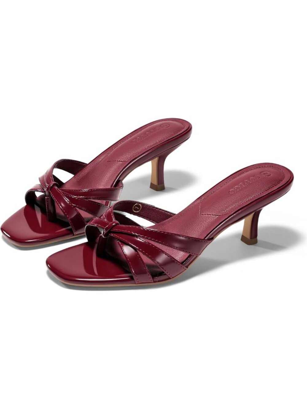 Chic Strappy Kitten Heels Sandals | Square Open Toe Slip-On Summer Dress Shoes